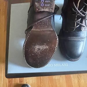 Only worn around the house.  Superb leather will last a lifetime.